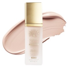 Fond de ten Global Fashion, Glowy Liquid Foundation 4&icirc;n1: Primer + Corector + Iluminator + BB cream, SPF 15, K031, Warm Beige
