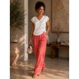 Bluza dama alba cu anchior si snur pe lateral