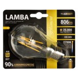 Bec LED E27 7W (A60) Filament Decor, Lumina Alba Calda, 806 Lumeni, 2700K, CMCLASS