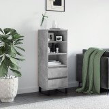 vidaXL Dulap &icirc;nalt, gri beton, 40x36x110 cm, lemn compozit
