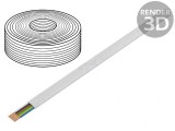 Cablu Telecomunica&Aring;&pound;ii Litat 6x28AWG Alb 100m