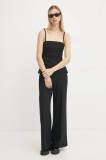 Abercrombie &amp; Fitch salopeta culoarea negru, cold shoulder, KI159-5045