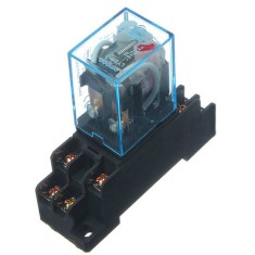 Releu LY2N 10A 220V cu bază PTF08A &ndash; Montaj pe șină DIN, compatibil automatizări
