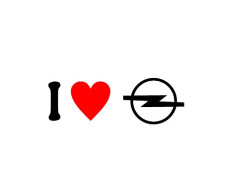 Sticker I Love Opel Sigla foto