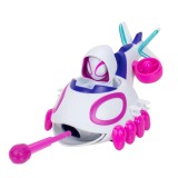 Vehicul cu lansator de sageti si figurina, Spidey and His Amazing Friends, Ghost Spider, Alb