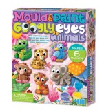 Atelier creativ, Avenir, Modeleaza si picteaza, Animale cu ochi mobili, 4M