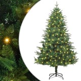 vidaXL Pom de Crăciun artificial pre-iluminat Verde 180 cm PVC și PE 3395344
