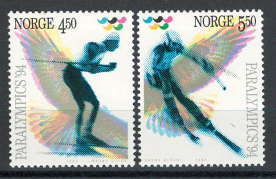 Norvegia 1994 MNH - Jocurile Paralimpice &amp;#039;94, nestampilat foto