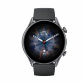 Smartwatch Amazfit GTR 3 Pro, 1.45&quot;, 46mm, AMOLED, GPS, Bluetooth, Monitorizare ritm cardiac, Negru/Maro, Android/iOS