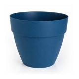 Ghiveci cu drenaj din plastic, &Oslash;25x21 cm, 7L, Albastru, CMCLASS