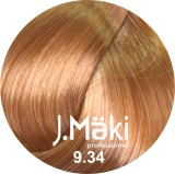 Cumpara ieftin J.Maki Professional - Vopsea de par permanenta 9.34 - Blond cupru auriu foarte deschis, 60 ml