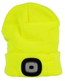 Caciula cu LED Strend Pro Albacore galbena, reincarcabila USB, marime L