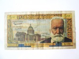 Rara! Franta 5 Nouveaux Francs 1964 Victor Hugo,bancnota din imagini la cel mai mic pret