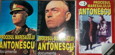 PROCESUL MARESALULUI ANTONESCU - DOCUMENTE - 3 VOL. {1995-1998} foto