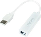 CABLU USB LOGILINK adaptor USB 2.0 (T) la RJ45 (M) 10cm 10/100 Mbit/s alb "UA0144B"