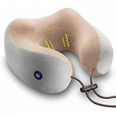 Perna de masaj electrica,suport cervical,terapie magnetica,26 cm, Memory Foam, foto