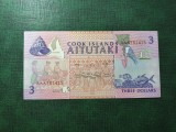 COOK ISLANDS/ AITUTAKI 3 DOLARI UNC