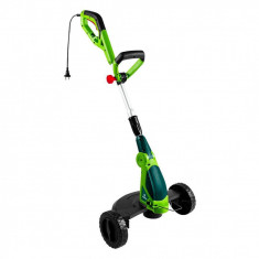 Motocoasa, trimmer, pentru tuns iarba, electric, cu 2 roti, 550 W, 32 cm, Verto foto