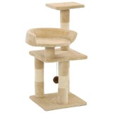 Cumpara ieftin Ansamblu pisici cu stalpi din funie de sisal, bej, 65 cm