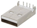 Mufă USB A PCB THT 90&deg; Aurit USB 2.0