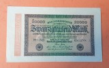 Bancnota Germania 1923, 20000 Marci Reichsbanknote - Bancnota Veche Originala, Serie 683288