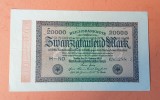 20000 Marci anul 1923 - Bancnota veche Germania Reichsbanknote