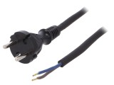 Cablu 2x1,5mm2 CEE 7/17 (C) - 16A, 2m, negru
