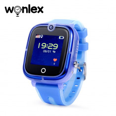 Ceas Smartwatch Pentru Copii Wonlex KT07 cu Functie Telefon, Localizare GPS, Camera, Apel Monitorizare, Pedometru, SOS - Albastru, Cartela SIM Cadou foto