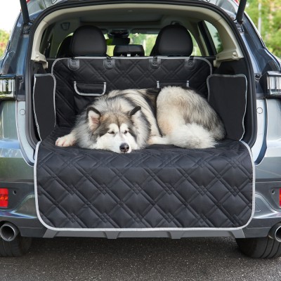 Husa auto protectie transport caini Wolverhampton 185 x 171 cm poliester negru [en.casa] HausGarden Leisure foto