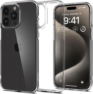 Husa Spigen Ultra Hybrid1 pentru Apple iPhone 15 Pro Max Transparent foto