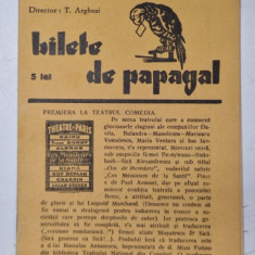 BILETE DE PAPAGAL , REVISTA , DIRECTOR TUDOR ARGHEZI , NR. 7 / 484 , ANII '37 - ' 38