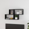 Gossi raft de perete, negru, 100x18x53 cm, pal