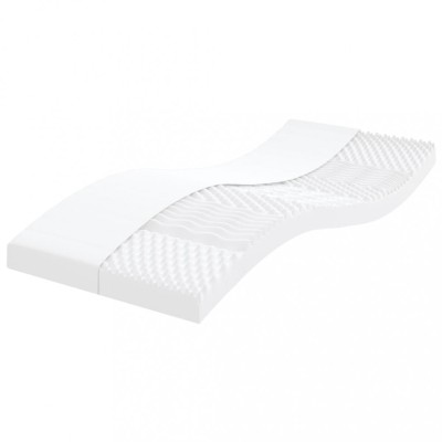 vidaXL Saltea din spumă, alb, 90x210 cm, duritate 7 zone 20 ILD 4016647 foto