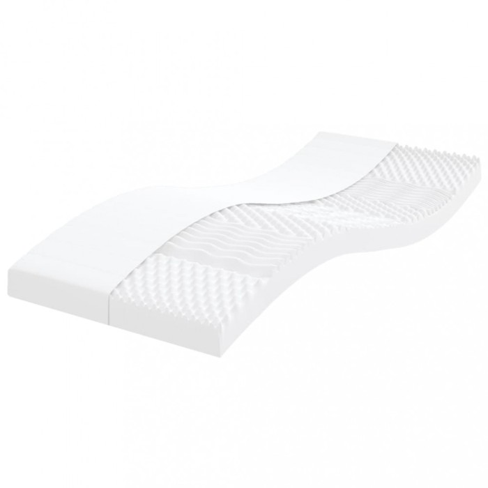 vidaXL Saltea din spumă, alb, 90x210 cm, duritate 7 zone 20 ILD 4016647