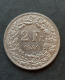 Moneda de argint - 2 Francs 1940 B, Elvetia - B 2157, Europa