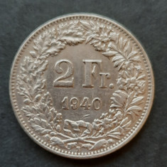 Moneda de argint - 2 Francs 1940 B, Elvetia - B 2157