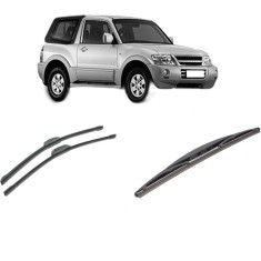 Set 3 stergatoare MITSUBISHI PAJERO III Canvas Top (V6W, V7W) 2000-2006, pentru parbriz si luneta, Bosch Twin-Aerotwin Retrofit