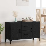 vidaXL Bufet cu sertar Stejar Negru 100 x 36 x 60 cm Lemn compozit 882480