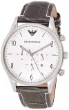 Cumpara ieftin Ceas Barbatesc Emporio Armani Classici AR1861, Quartz, Inox 43mm, Curea Piele, Geam Cristal Mineral, Rezistent la Apa 5ATM