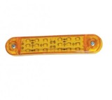 Lampa Gabarit LED 12V 24V Galbena, 18 SMD, Utilitare, Camioane, Rezistenta la Socuri, IP66, 130mm