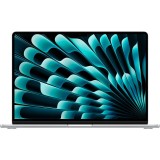 Laptop Apple MacBook Air 15 cu procesor Apple M3, 8 nuclee CPU si 10 nuclee GPU, 8GB, 256GB SSD, Silver, INT KB, Manual RO