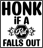 Cumpara ieftin Sticker Auto, Honk if a kid falls out, 27 cm, 12234ST-13, Oem