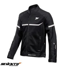 Geaca (jacheta) barbati pentru scuter - motocicleta Racing vara Seventy model SD-JR30.1 Mojave culoare: negru/alb Negru/alb S