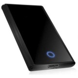 Carcasa externa HDD Icy Box 2.5 SATA pentru 1xUSB 3.0, negru + husa protectie