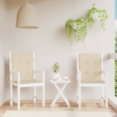 vidaXL Perne cu spătar mic, 2 buc. bej 100x50x3 cm textil oxford 47564 foto