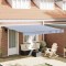 vidaXL Cortina Retractabilă Manual Albastru și Alb 400x300 cm țesătură 3330485