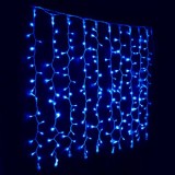 Instalatie tip Turturi, 5m, 240 LED Albastru, 8 Jocuri Lumini, Interior/Exterior, Consum Redus, Craciun