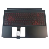 Carcasa superioara cu tastatura palmrest Laptop, Acer, Nitro 7 AN715-51, N18C3, 6B.Q5HN2.001, 6BQ5GN2001, AM2K6000300, iluminata, pentru placa video N