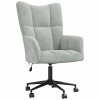 VidaXL Scaun de relaxare, gri deschis, catifea