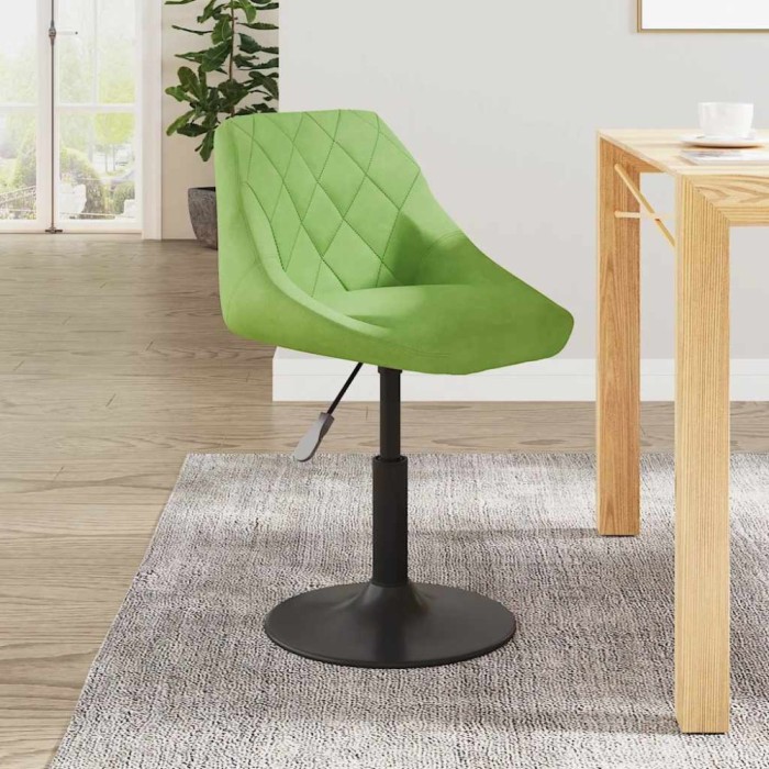 vidaXL Scaun de bucătărie, verde deschis, catifea